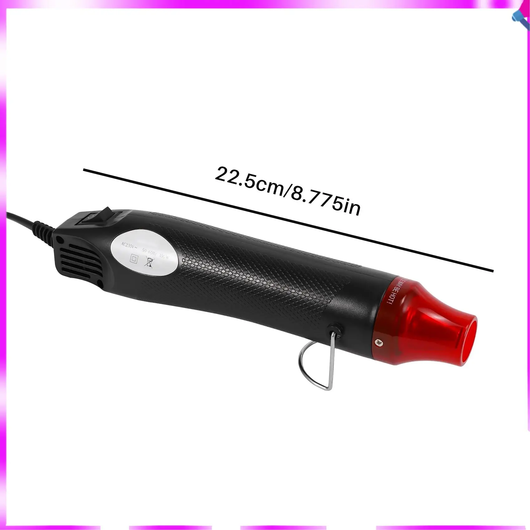 N96R EU Plug 220V 300W DIY Mini Heteluchtpistool Tool Voor Wikkelen Krimpkous Drogen