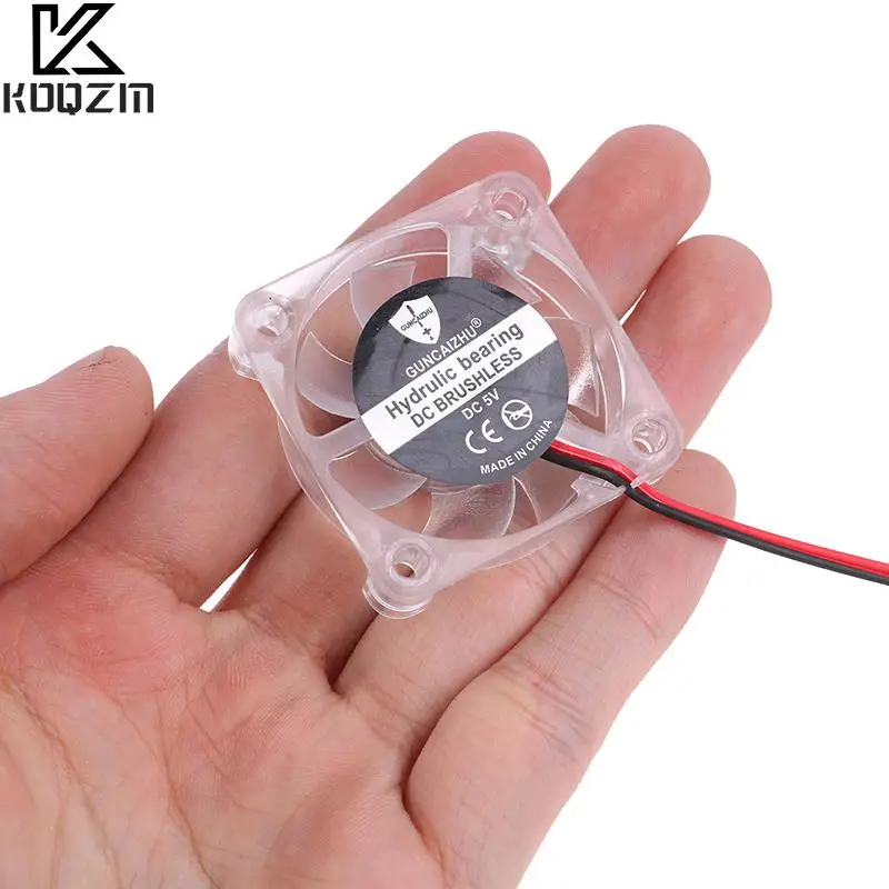 4010 40x40x10mm DC 5v 12v 24v 0.05A Cooling Fan Transparent LED Iight Emitting Hydraulic Bearing 2pin