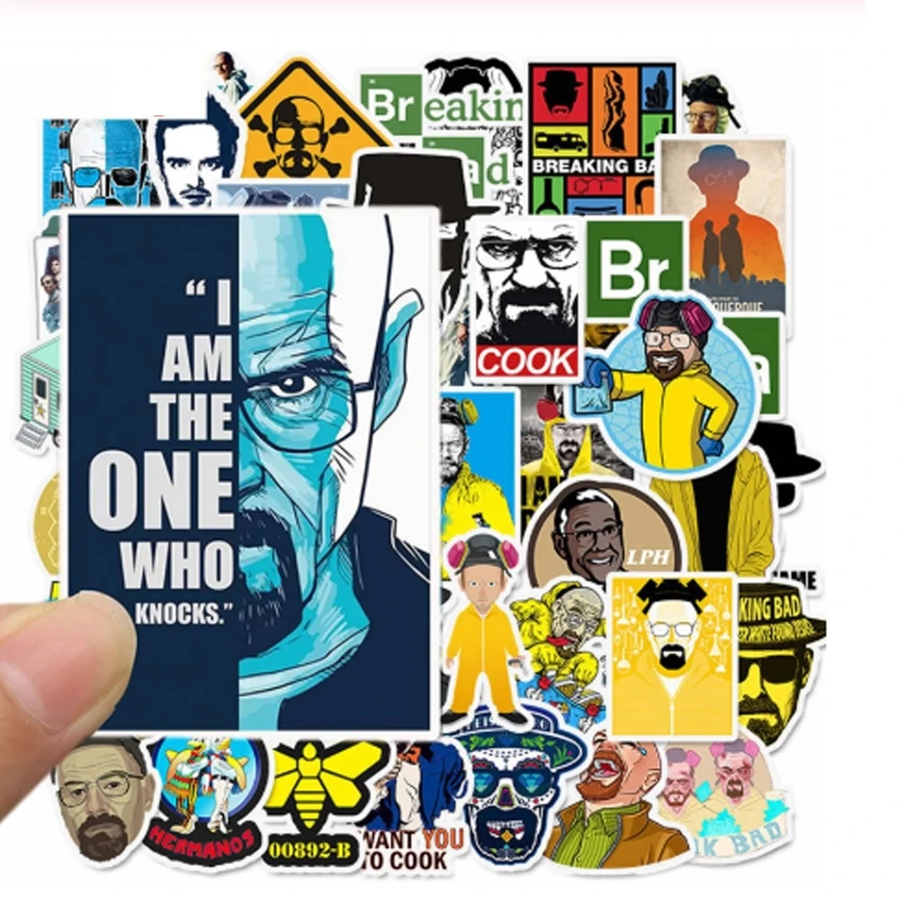 10/30/50pcs TV Series Breaking Bad Stickers for Laptop Skateboard Motorcycle Waterproof Cool Graffiti Decal Sticker Kid DIY Toy