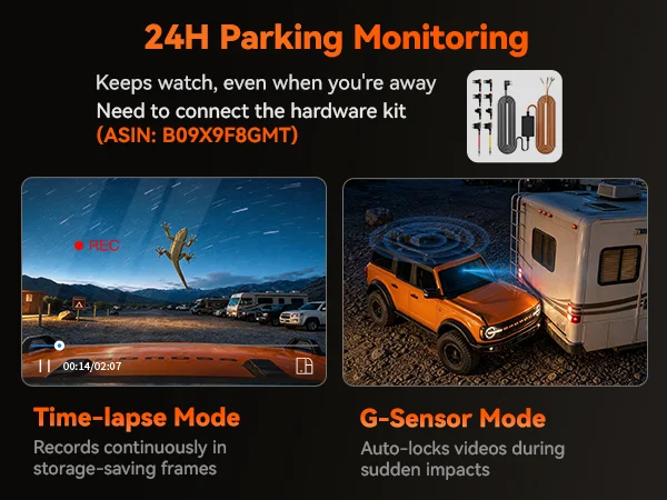 WOLFBOX G900Core 12" 4K+1080P Mirror Dash Cam, 8MP STARVIS 2 IMX678 Night Vision Built-in 5.8GHz WiFi 6, Voice Control, Dual HDR