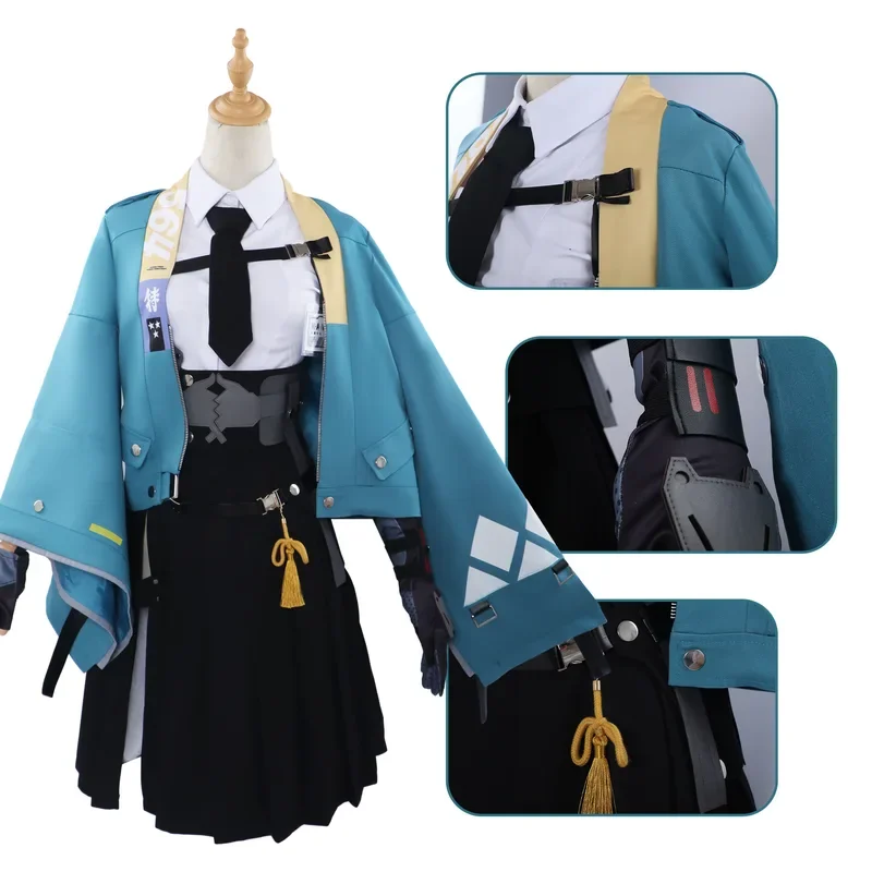 Zenless Zone Zero Hoshimi Miyabi Cosplay Anime Costume Game Zone Zero Section 6 Wig Lovely Uniform Skirt Woman Kawaii Suit