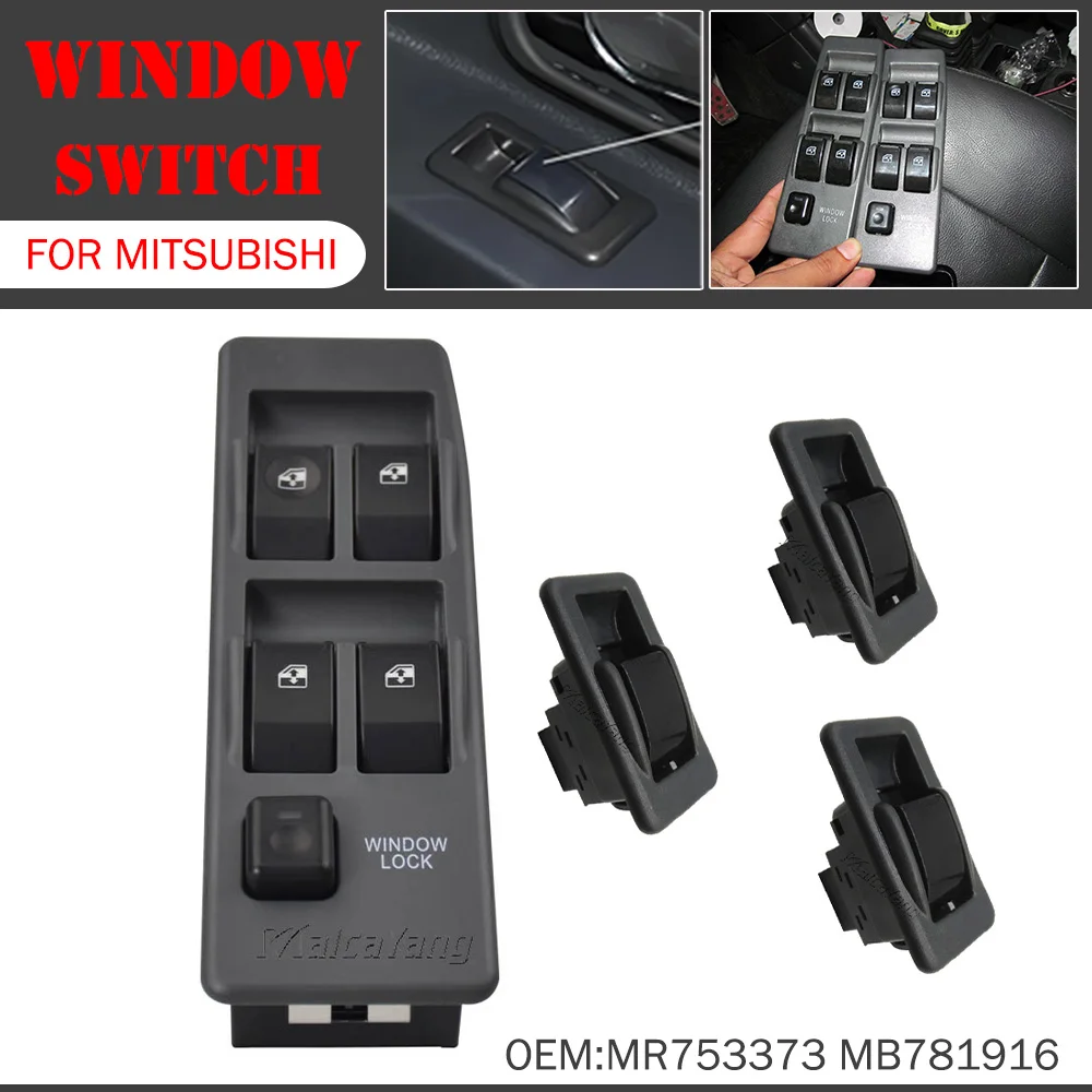 

Для MITSUBISHI PAJERO II 2 V21 V31 V43 MONTERO MR753373 MR731813 главный переключатель управления окном, кнопка подъемника, запасные части