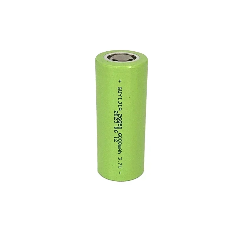 Power Lithium Battery 26650 3.7V Actual Capacity 6000mAh Suitable for LED Lights Electric Vehicles Power Tools 40-50A Discharge