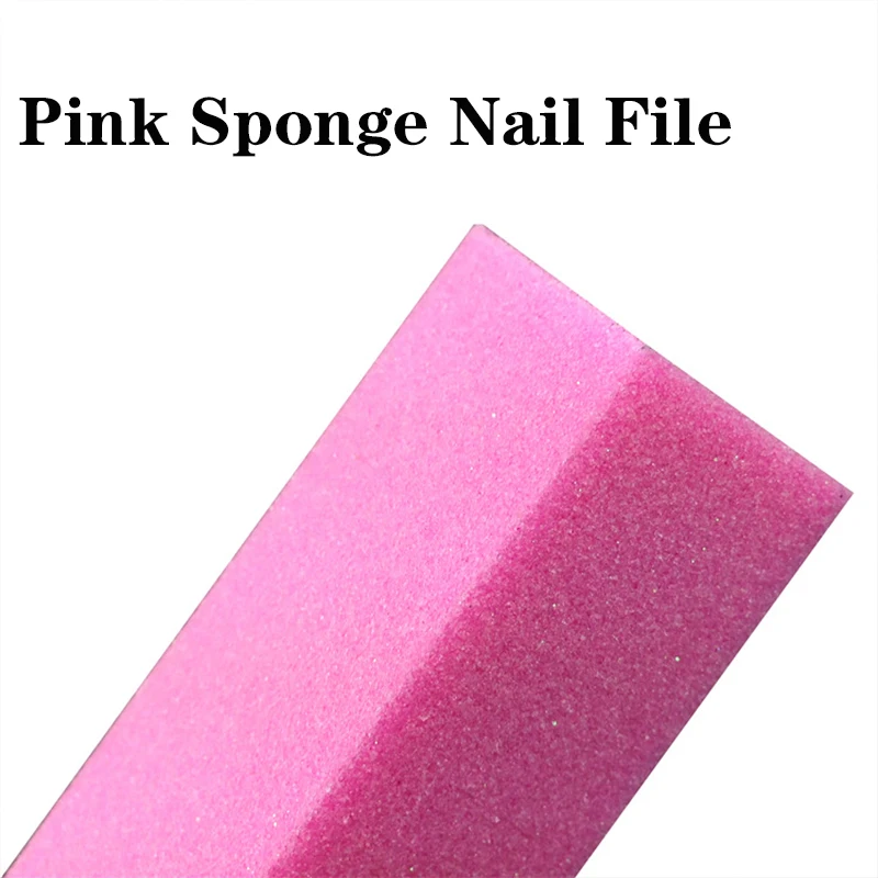 Pink Buffing Sanding Files Block Pedicure Manicure Care Sponge Nail Art Buffer Grindig Polishing No Hurt Nail Art Tools