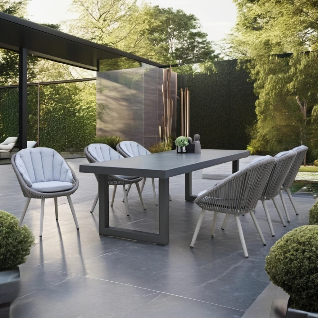 da- Outside Table and Chairs Heiber 7Pcs Luxury Dining Table 6 Chairs Sets
