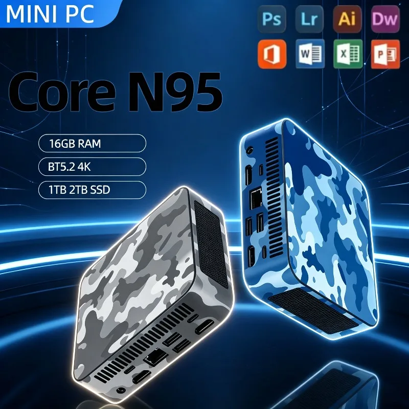 Fast 2026 New MINI PC Core N95 16GB RAM 1TB 2TB SSD WIFI 6 BT5.2 4K HD Mini Gaming Office Study Pc