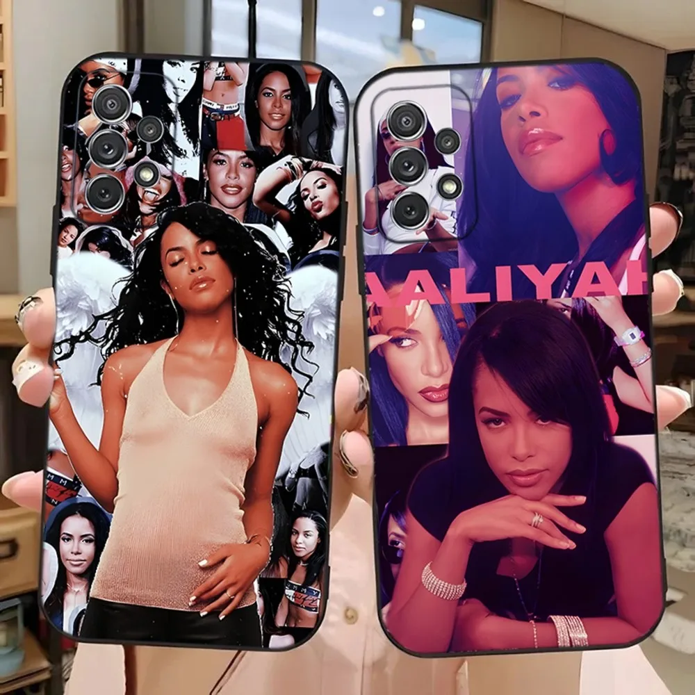 A-Aaliyah Hip Hop Music Phone Case For Samsung Galaxy A13,A21s,A22,A31,A32,A52,A53,A71,A80,A91 Soft Black Phone Cover