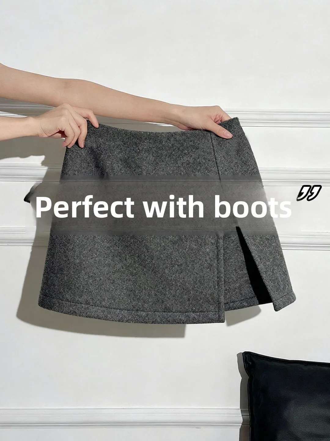 

Шерстяная юбка-шорты женская, весна-осень 2026, новая модель, маленький размер, короткая, А-силуэт, с запахом, облегающая