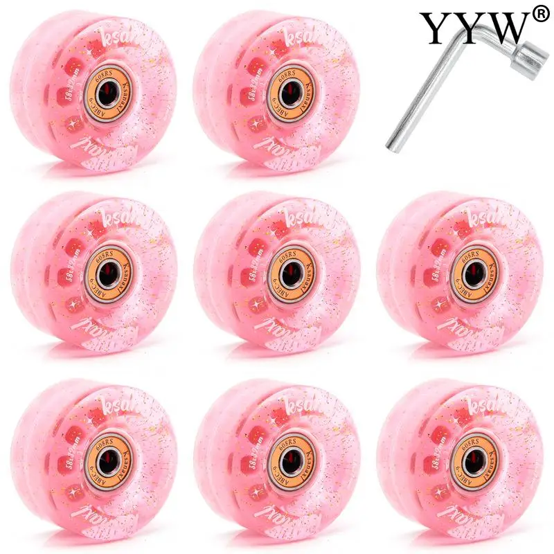 82A Paars Geel Roller Skate Wielen Vier-Wiel Skateboard Roller Skate Wielen 58X32Mm Hardheid Kwaliteit Wiel skate Accessoires