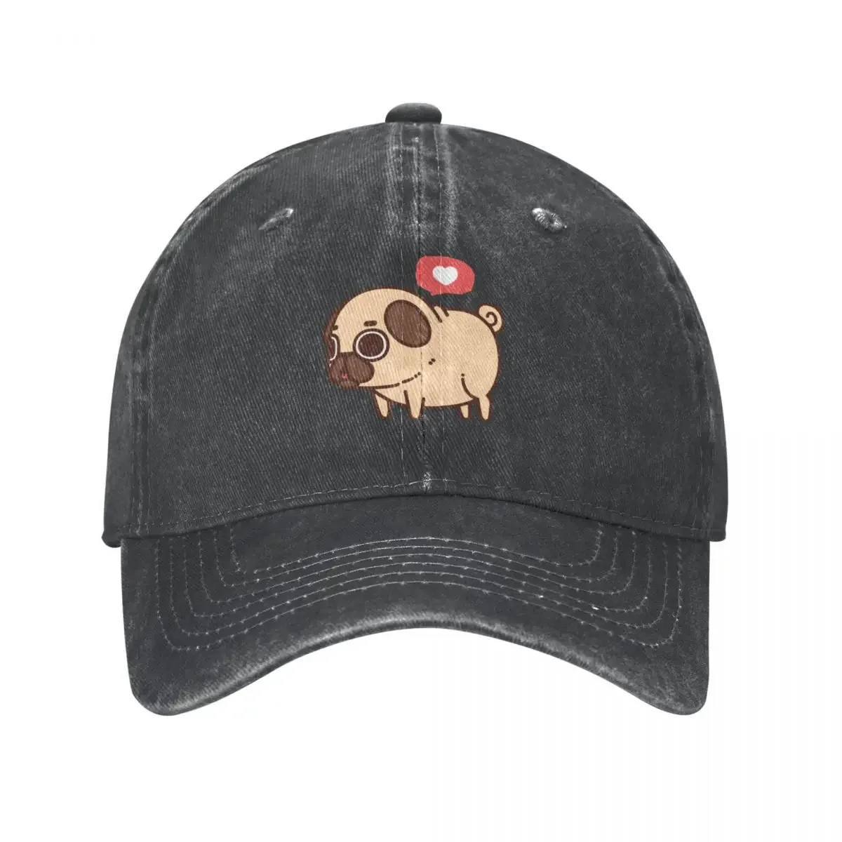 Puglie Mops Cowboyhut Snap Back Hut Bergsteigen Schutzhelm Weihnachten für Mädchen Männer