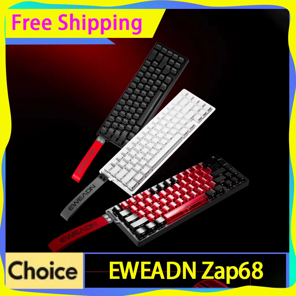 

Eweadn Zap68 Magnetic Switch Keyboard 3mode Mechanical keyboards 8K 0.01mm RT Accuracy 128K Scan Rate Customs Gaming Keyboards