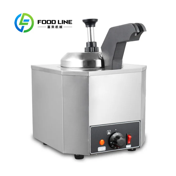 Calentador eléctrico de salsa de chocolate caliente de acero inoxidable, bomba para queso, dispensador de queso caliente Nacho