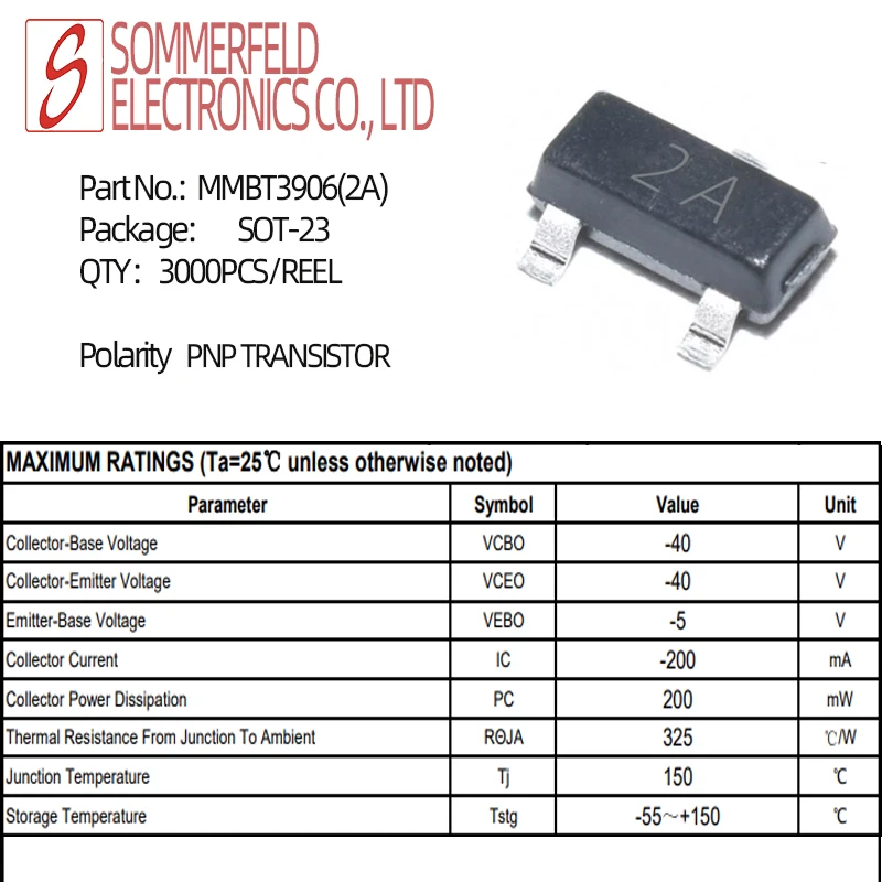 

(3000PCS/reel) MMBT3906 PNP 2A MMBT3904 1AM triode Transistor NPN PNP