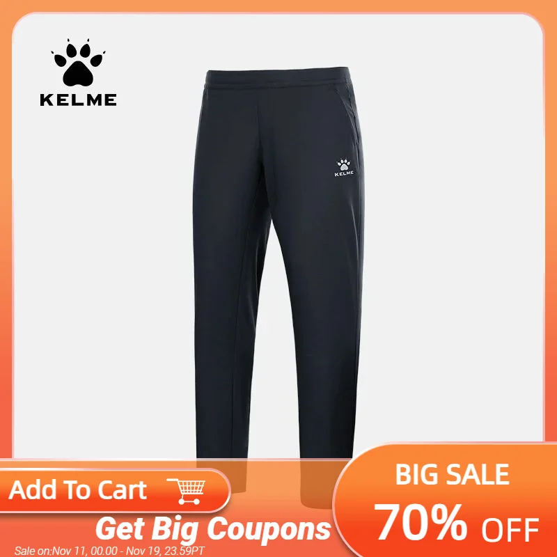 

KELME Running Pants Men Sweatpants Sports Joggers Quick Drying Breathable Sportswear Training Spring Summer Trousers 8153CK1002