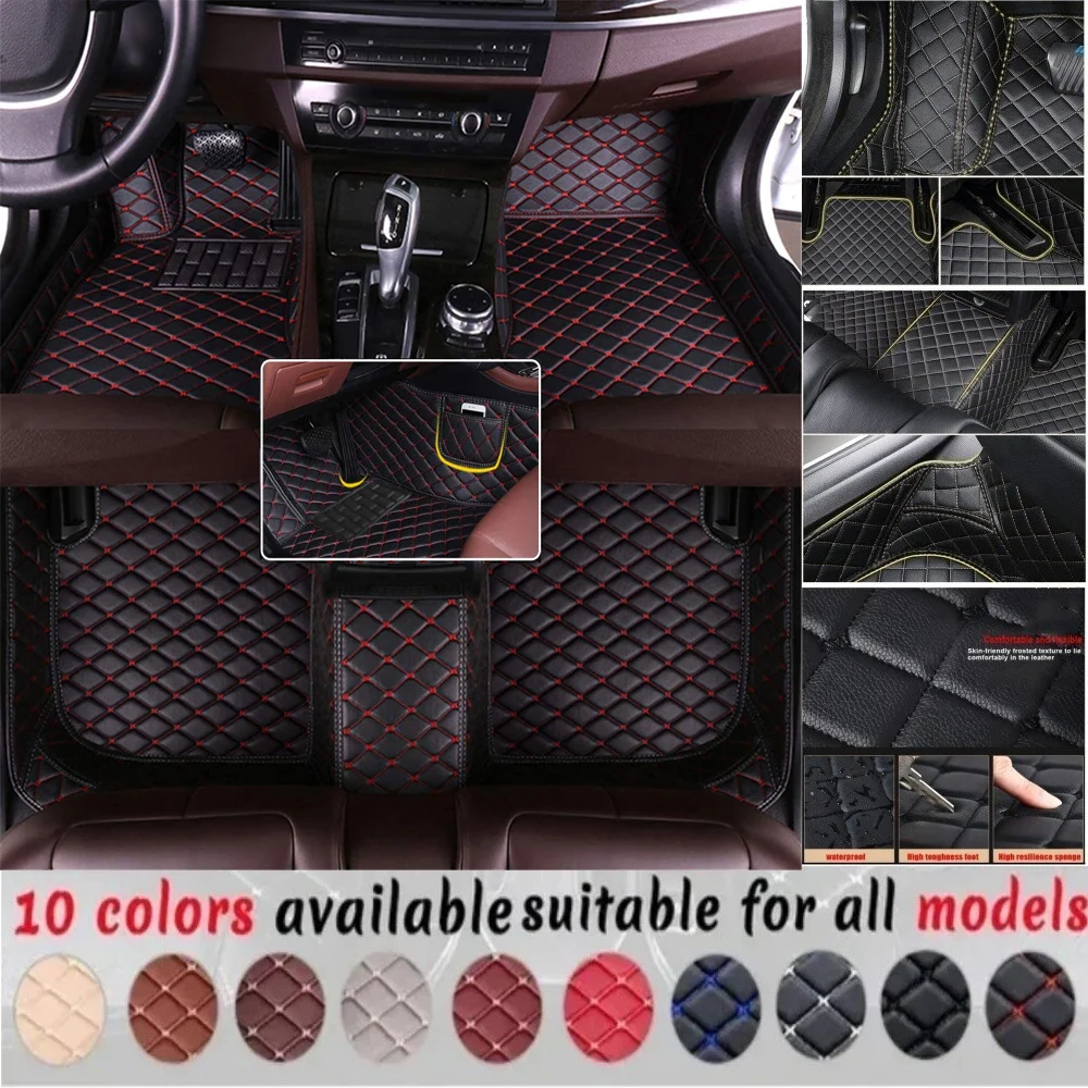 3D PU-leather Waterproof Custom Car Floor Mats  For Bentley Mulsanne 5seats Model Auto Carpets Accessorie Coche Liners