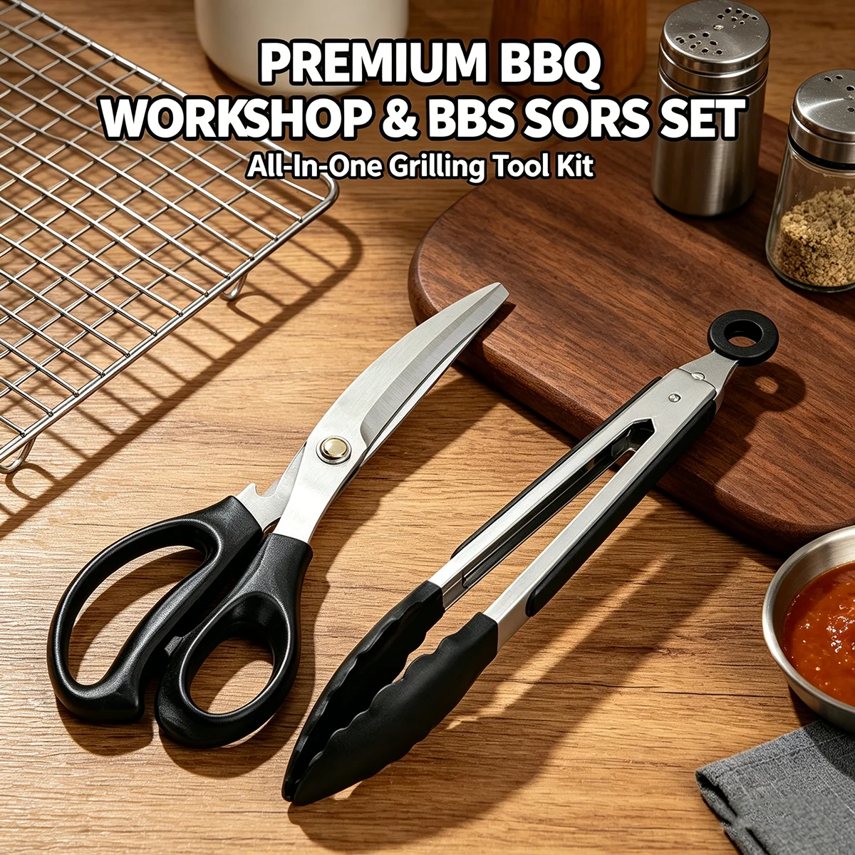 TUPI Stainless Steel Barbecue Scissors Steak Kitchen Scissors Manufacturer Kitchen Tools Household Scissors