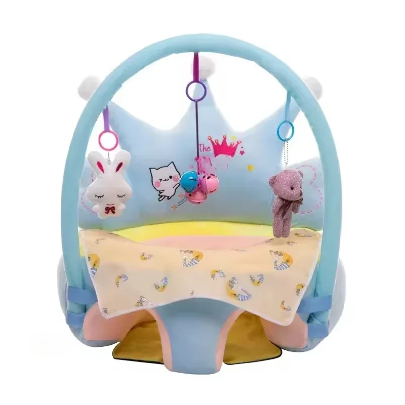 High quality crown style children's cute plush cartoon toy sofa/cushion