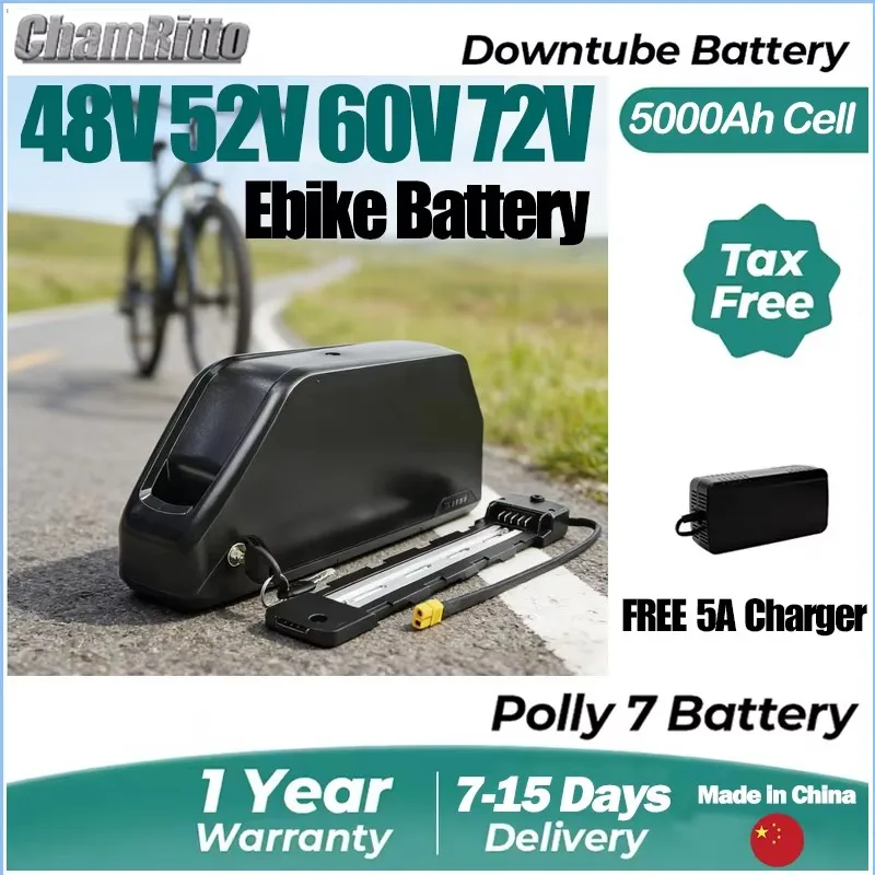 

Аккумулятор для электровелосипеда 72V 50Ah, 48V/52V 30Ah, литиевая батарея для электровелосипеда 60V 40Ah, электродвигатель Bafang 1000W/2000W