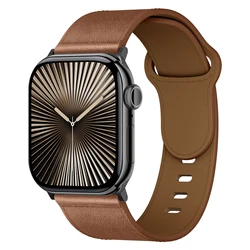 Leather Straps for Apple Watch Band 44mm 46mm 40mm 45mm 49mm 42mm 41mm 38mm Sport bracelet iWatch series 10 9 7 8 6 5 se ultra 2