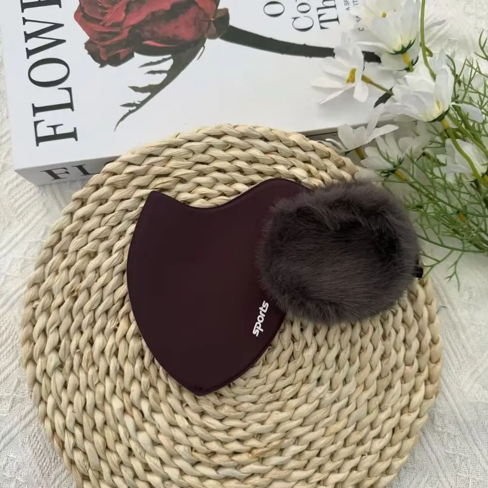 Mulheres inverno quente máscara facial engrossado velo forrado dois-em-um earmuff respirável à prova de vento ciclismo máscara proteção de ouvido