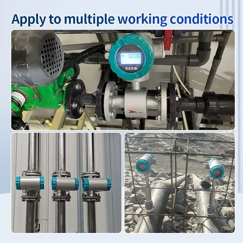 Digital LCD Electromagnetic Flow Meter With 0.5% Accuracy Pulse 4-20mA/RS485 Modbus OEM IP65 For Water And Liquid Measurement