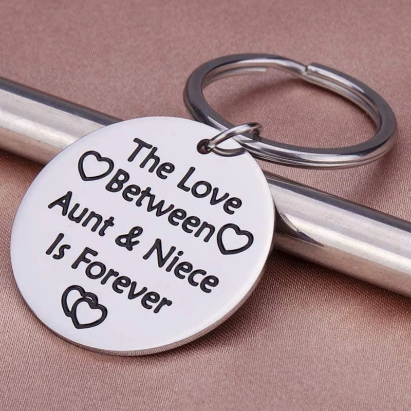 Appreciate Aunt Key Chain Family Gifts from Niece Birthday Gift  for  Women From Aunt Graduation Key Ring Jewelry Pendant