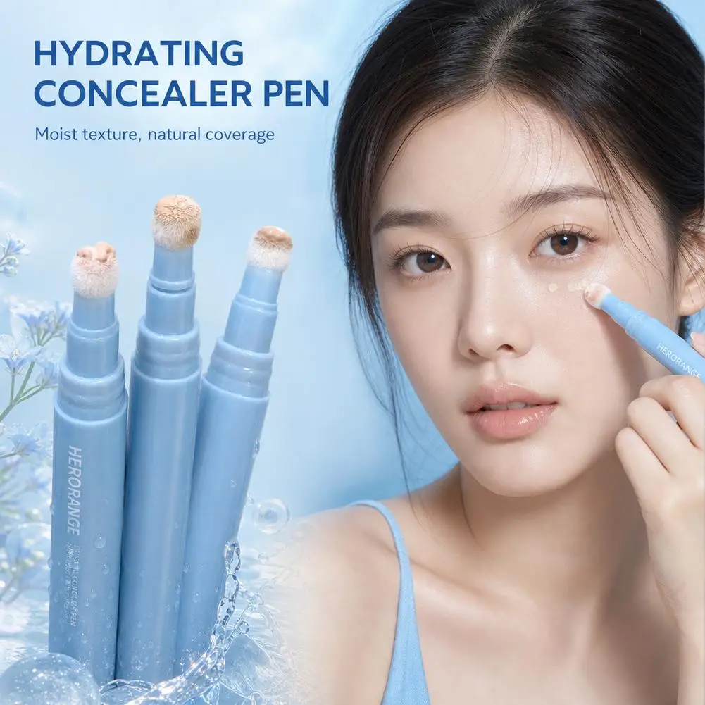 Soft Plush Head Concealer Pen Stick Conceal Spot Blemish Cream Even Skin Tone Brightening Oil Control Face Contouring Makeup