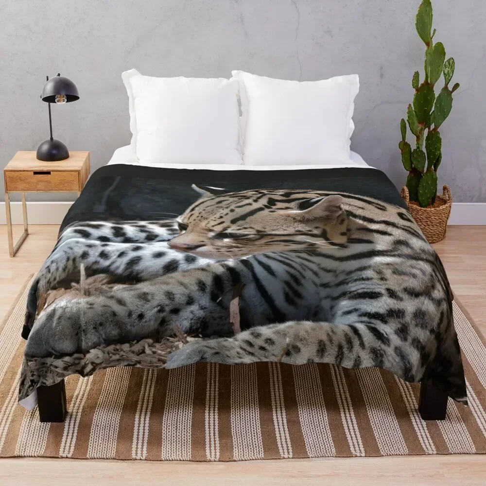 Ocelot Throw Blanket christmas gifts Luxury Designer Beach Blankets