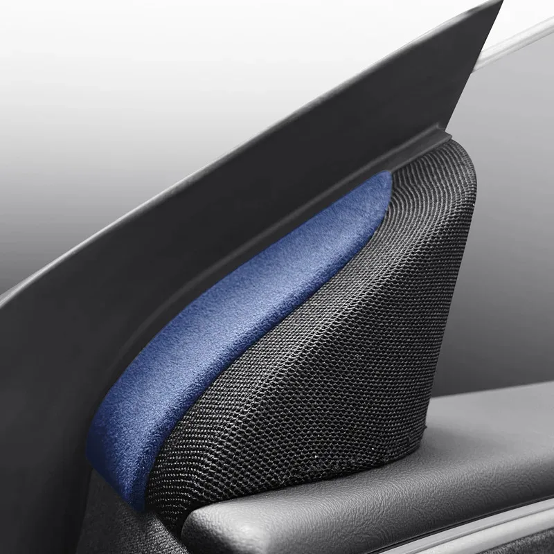 

Для Tesla New Juniper Model Y Launch 2025, наклейка на оконный звуковой сигнал, декоративная наклейка для динамика, аксессуары для интерьера из алькантары и замши