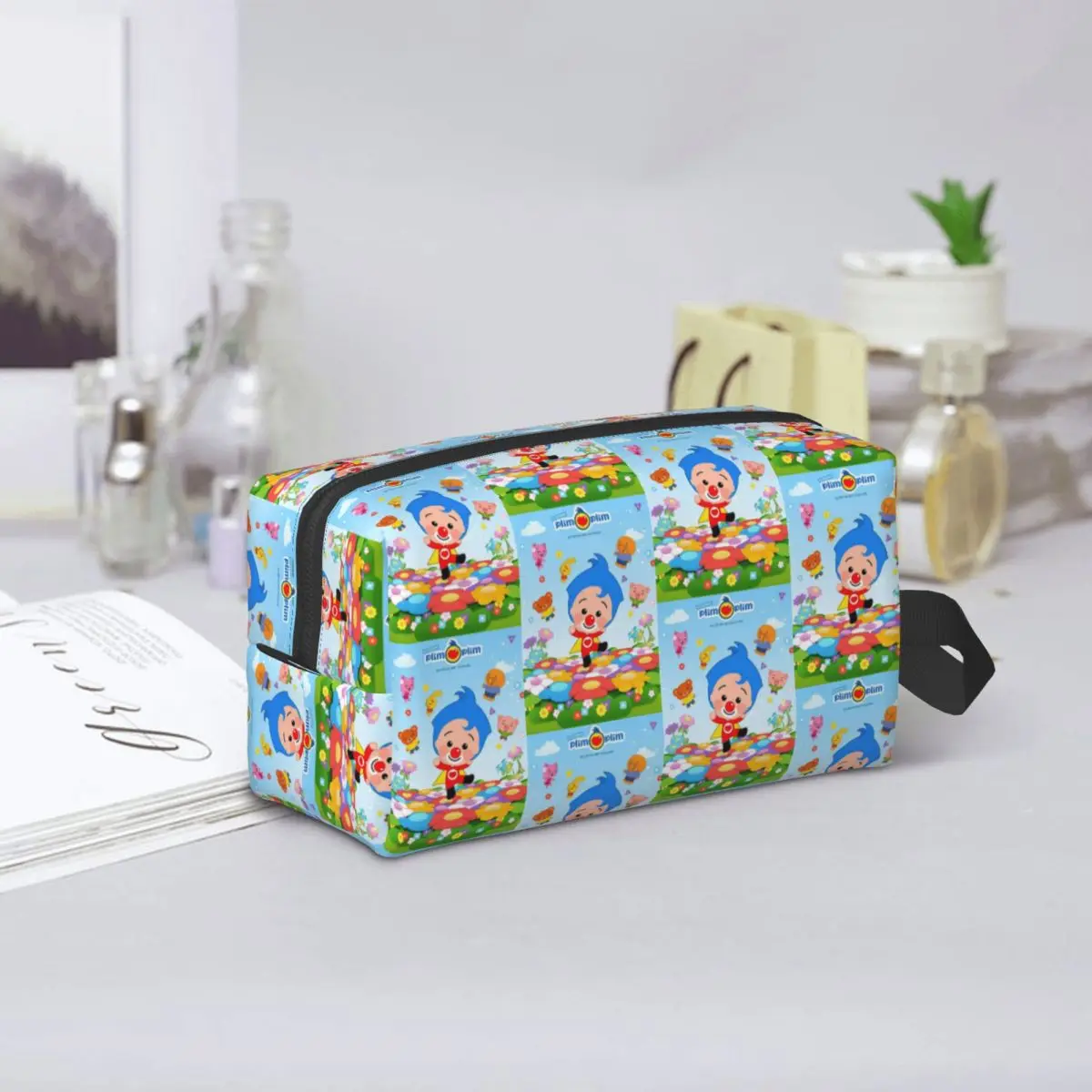 Clown Plims Makeup Bag Cosmetic Organizer Storage Dopp Kit Toiletry Cosmetic Bag for Women Beauty Travel Pencil Case