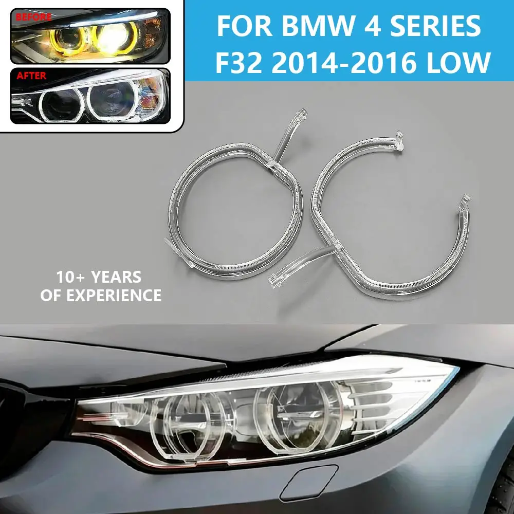 Luci Diurne A Led Per Bmw Serie 4 F32 2014-2016, Piastra Guida Luminosa, Tubo Luminoso Diurno, Striscia Luminosa Diurna