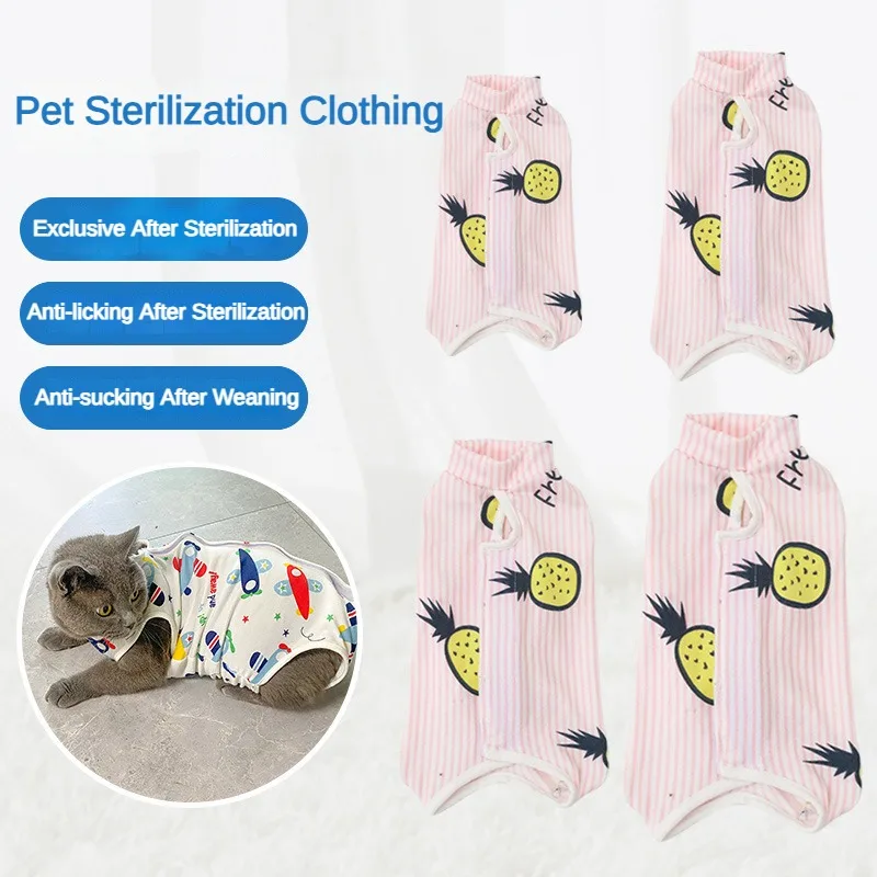 Summer Pet Supplies Cat Sterilization Clothing Anti Licking Adjustable Breathable Dog Physiological Pet Clothing, Surgical Gowns