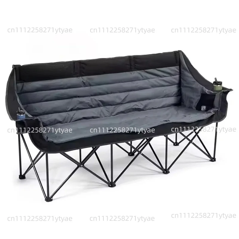 Heavy duty oversized portable three-seater furniture luxury lazy folding camping garden beach chair