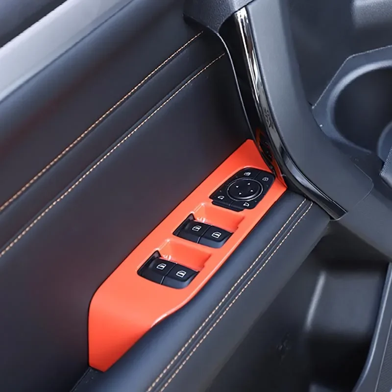 4pcs For GWM Haval DARGO 2021-2025 Glass Lifting Frame Inner Handle Panel Paste Panel Cover Decorative Bright Strip