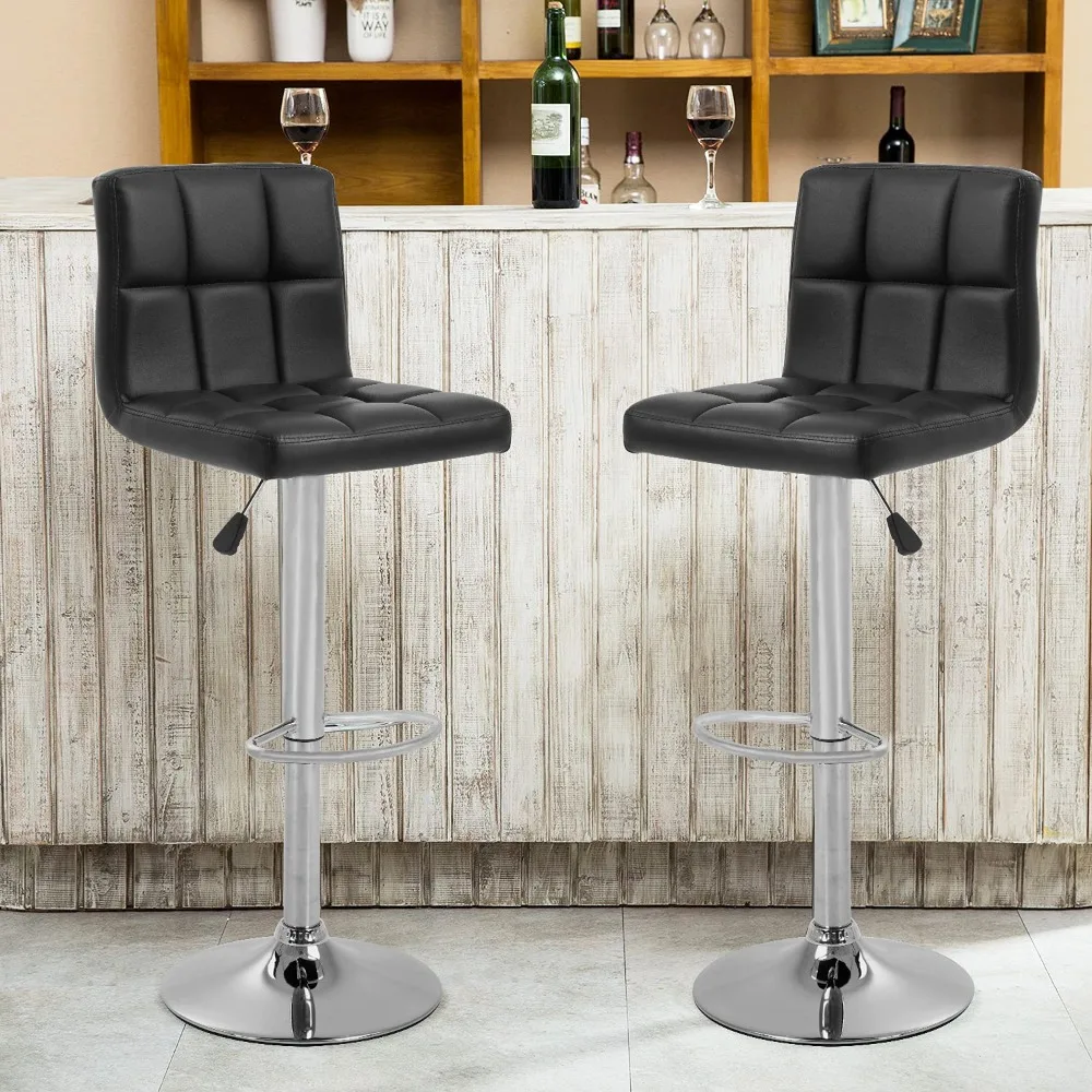 

Bar Stool Set of 2 Counter Height Barstools Heigh Adjustable Swivel Bar Stool PU Leather Bar Chairs Home, Customized