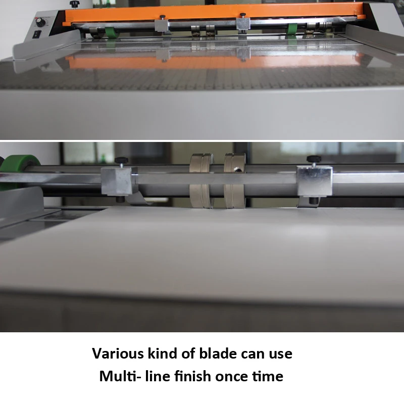 SG-660E Multi-Function High Speed 660mm Electric Paper Creasing Perforating Half Cutting Machine With Paper Stacker