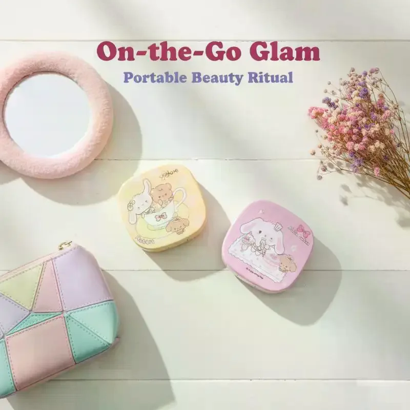 Portable Contact Lens Case Cute Cartoon Box Travel Kit Girls Beauty Lens Storage Container Eyecare Accessories