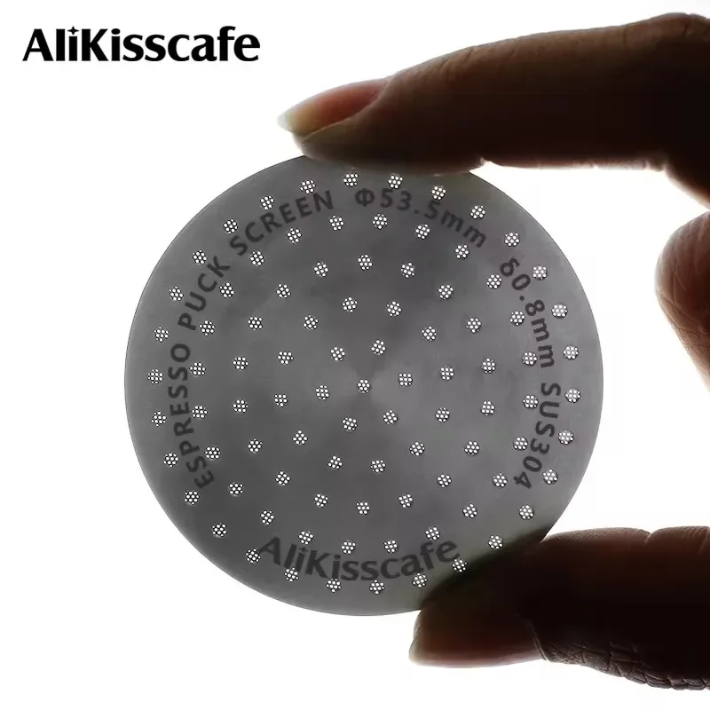 

Alikisscafe Coffee Puck Screen 51mm 53.5mm 58.5mm Reusable 0.8mm Portafilter Espresso Maker Accessories Barista Tools