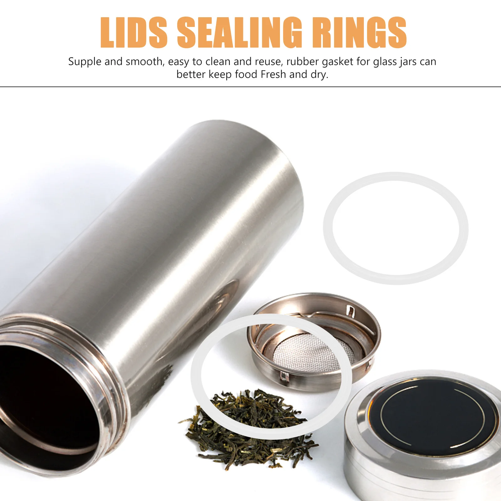 

3Pcs Vacuum Bottle Seal Rings Silicone Airtight Leakproof Replacement Sealing Rings for Jar Lids Vacuum Cup Supplies