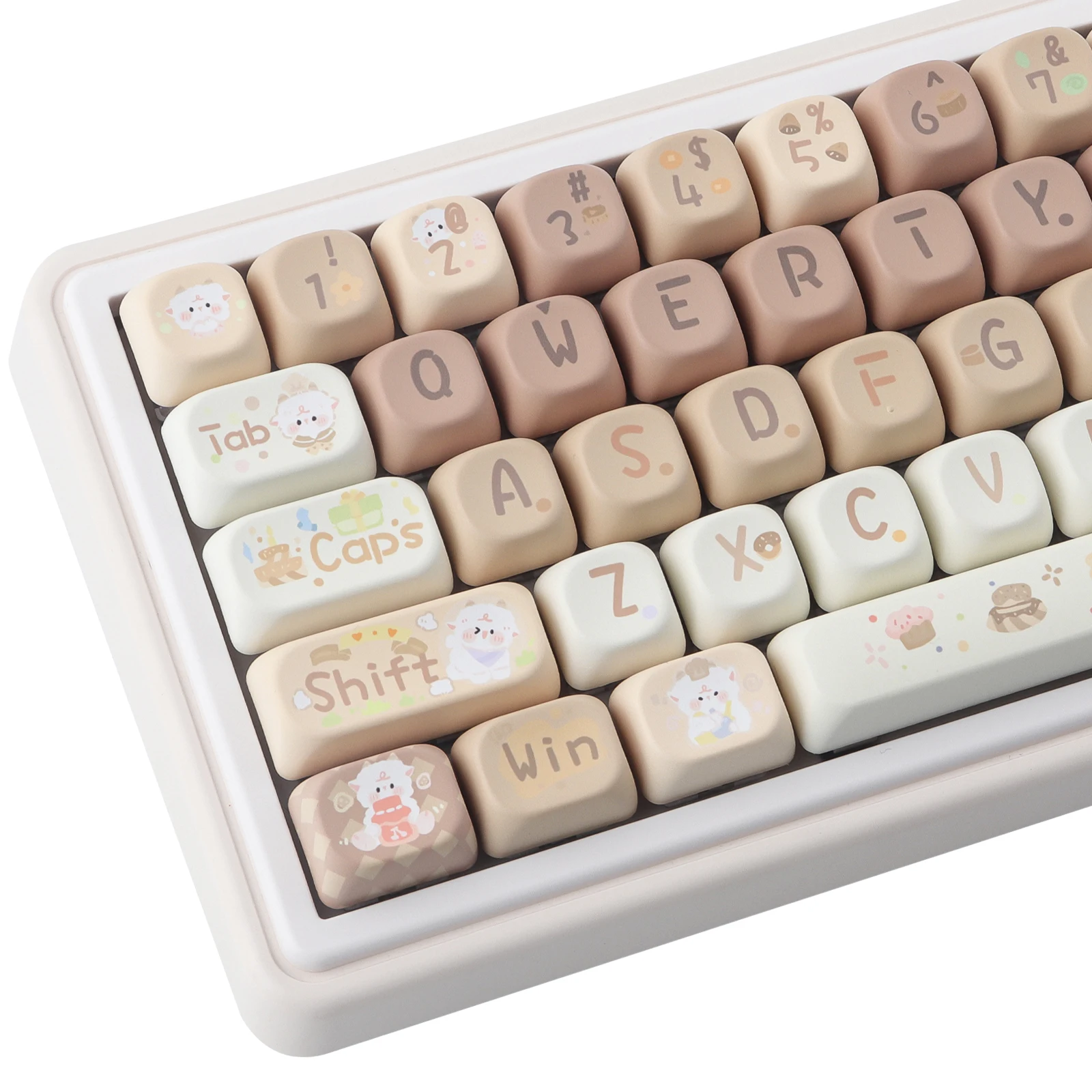 Baking Lamb Dye-Sublimated Keycaps Set 131 Keys PBT Material MOA Profile for Mechanical Keyboard