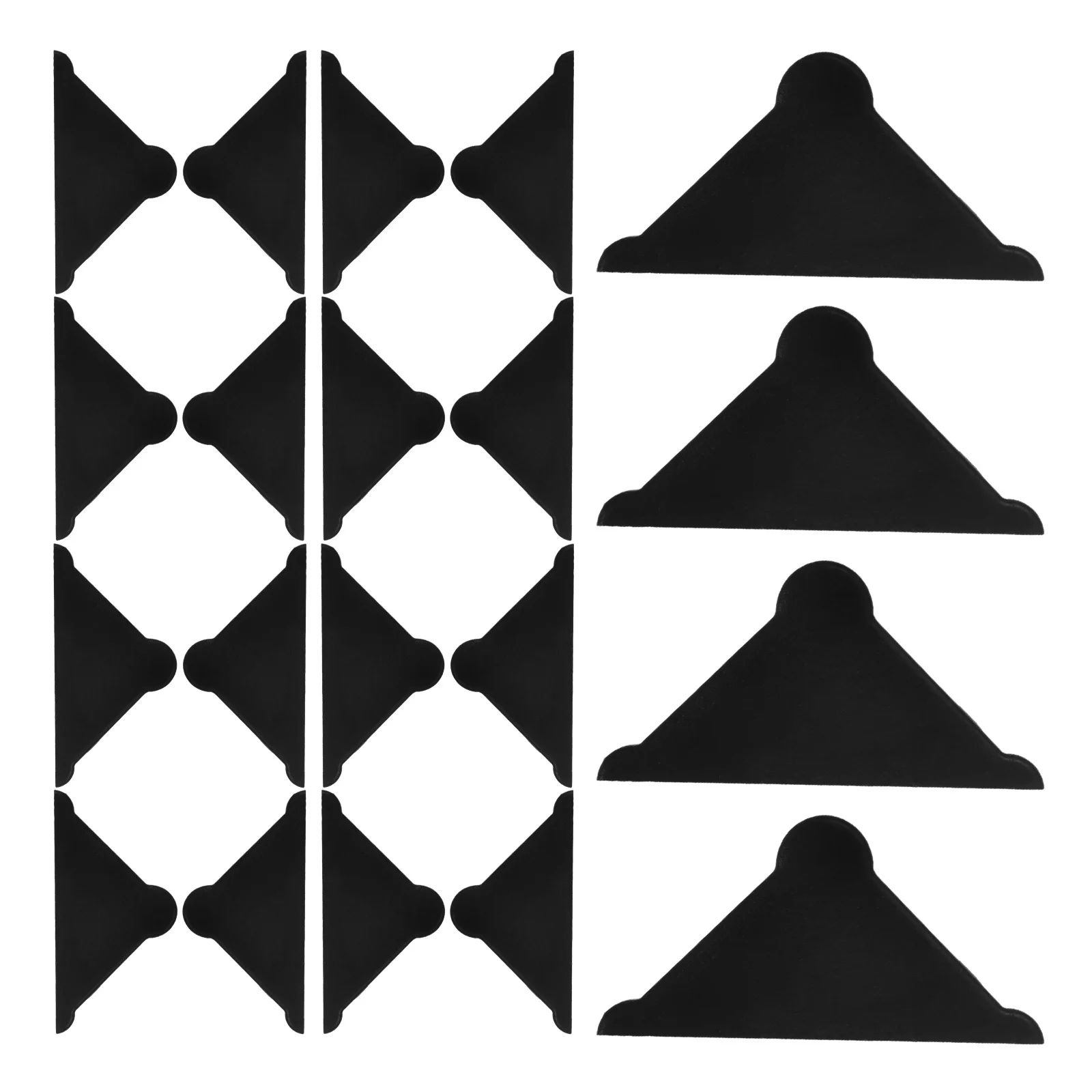 100pcs Corner Protectors Triangle Plastic Edge Guards For Glass Sheets Mirror Tempered Glass Protection Bumper Cover Shield Trim