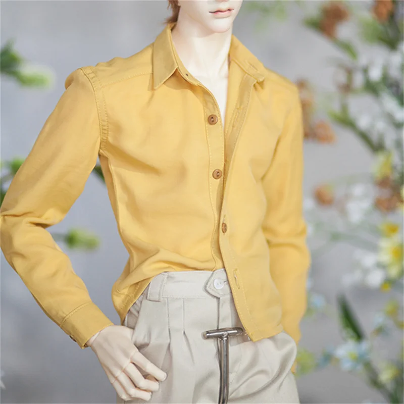 Custom-made BJD Dolls SD17-Uncle Clothes Model Gentleman Fashion Casual Slim Yellow Shirt Top for soom ID75 YC76 ID72