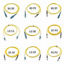 SC To SC LC ST FC To FC Fiber Patch Cord Jumper Cable SM Simplex Single Mode Optic Drop FTTH Cable For Network 3m 1m 20m 30m 50m