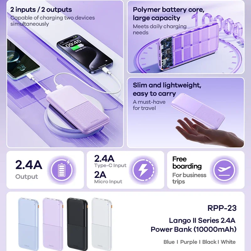 Remax portátil powerbank 10000mah power bank para iphone 15 pro 14 13 12 16 xs max 8 7 android moda carregador de bateria externa