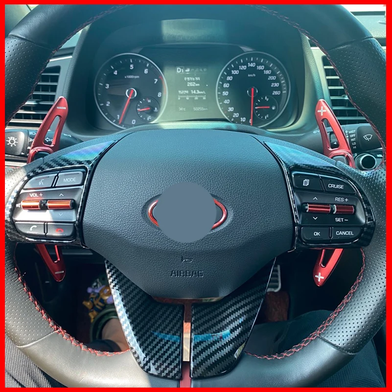 

Car Interior Steering Wheel Button Decoration Cover Sticker Trim for Hyundai IONIQ 2016 2017 2018 Auto Accessories