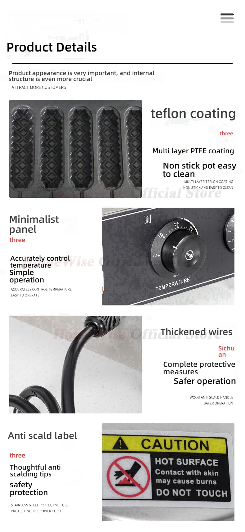 Homeise elétrica sorvete waffle maker recheado hambúrguer imprensa waffle bolo padeiro panqueca fogão máquina de café da manhã 1200w hambúrguer