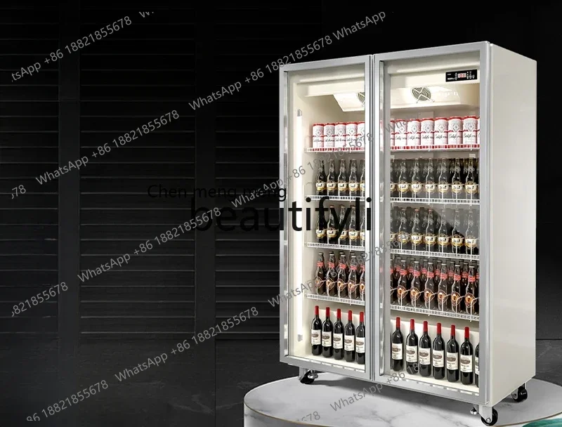 

Холодильная витрина, коммерческий трехдверный холодильник для сохранения свежести, винный шкаф для бара