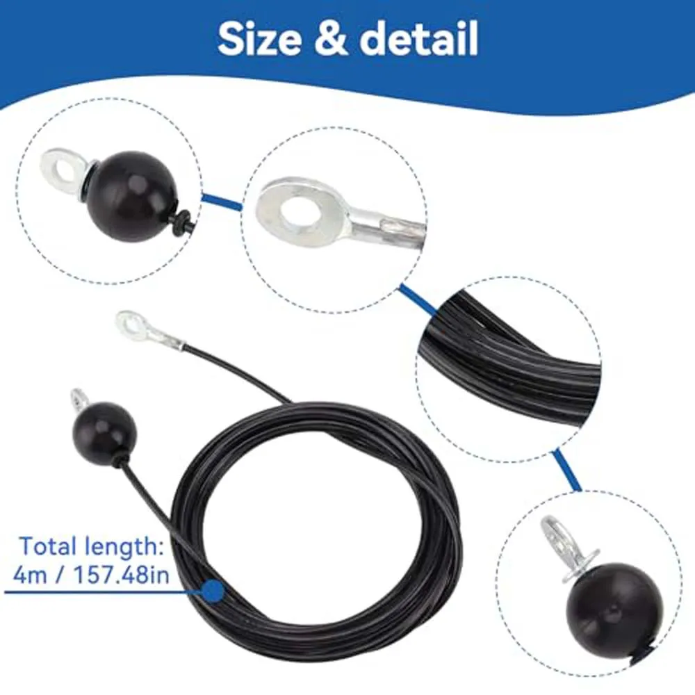 1,4/1,8/2/2,5M Stahlseil DIY Hochleistungs-Multigym-Kabel Fitness-Seilzugmaschine Heim-Fitness-Trainingsgeräte Zubehör – Detail 5