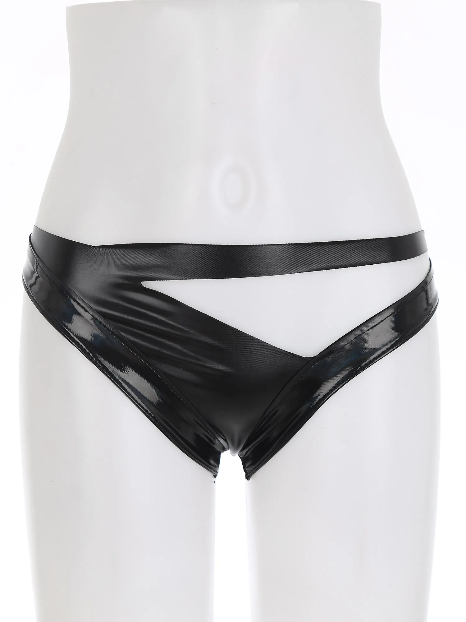 

Stylish Cutout Briefs Men Sissy Low Waist Hollow-cut Underwear Tight Plastic Hip Underpants Briefs for Casual Daily Underwear