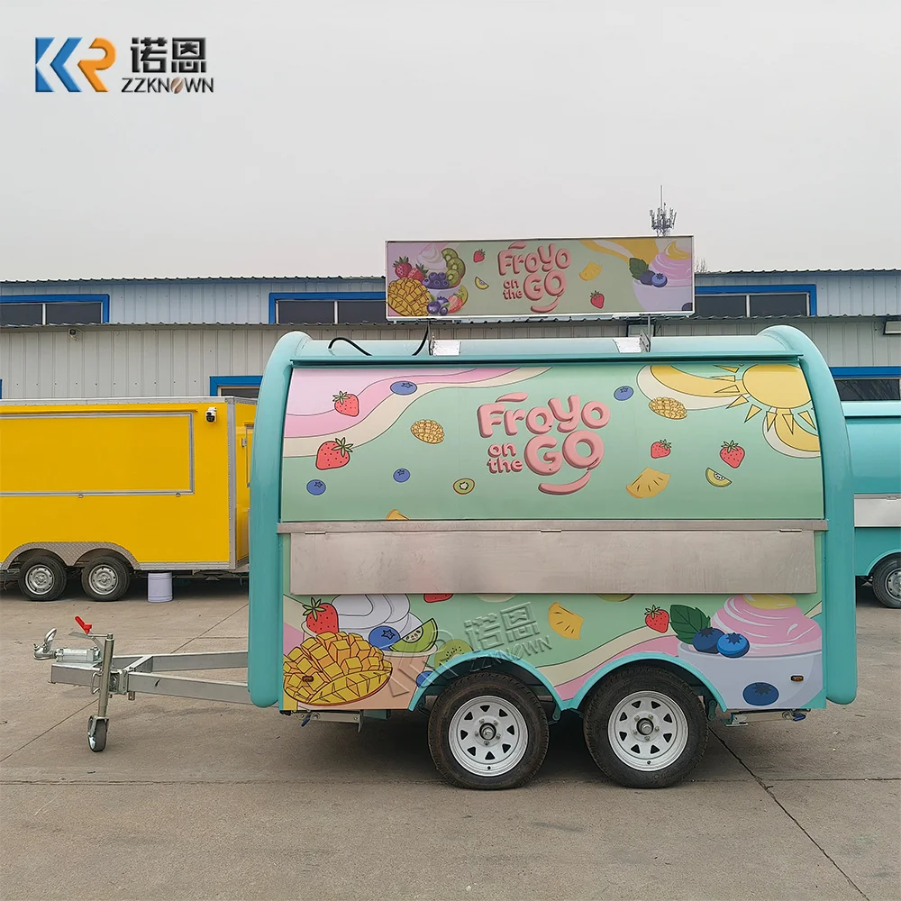 Custom Food Trailer Mobile Kitchen Coffee Hot Dog Burger Snack Truck Ice Cream Cart Catering Trailer With Professional Setup view 4